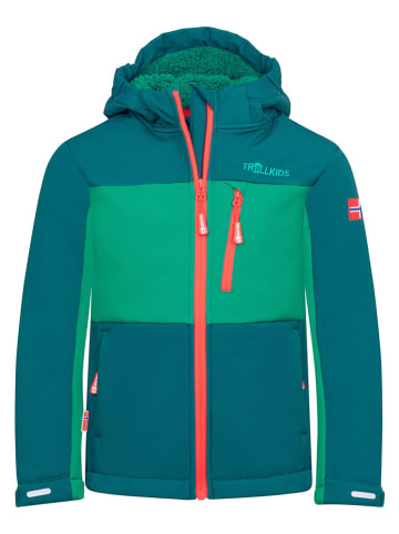 Trollkids Kurtka softshellowa "Bergsfjord" w kolorze zielonym