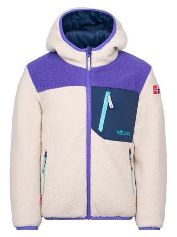 Trollkids Wende-Winterjacke "Sandvika" in Beige/ Blau