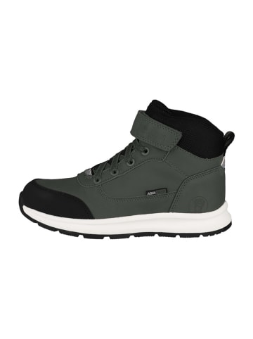 Trollkids Leder-Wanderboots "Stavanger Mid Cut XT" in Khaki
