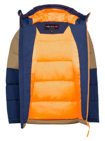 Trollkids Winterjas "Narvik" kaki/blauw