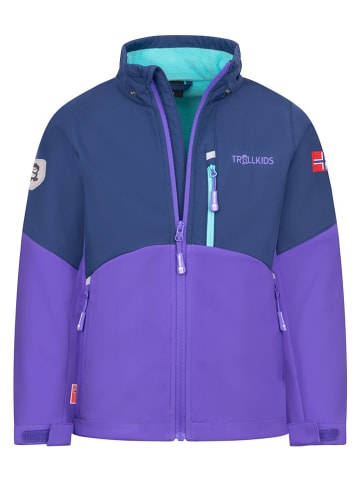 Trollkids Softshelljas "Balestrand" paars/blauw