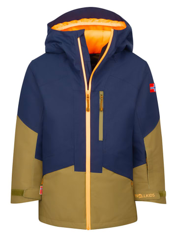 Trollkids Ski-/snowboardjas "Kongsberg" kaki/blauw