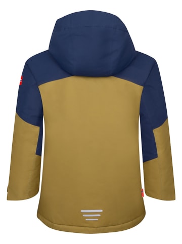 Trollkids Ski-/ Snowboardjacke "Kongsberg" in Khaki/ Blau