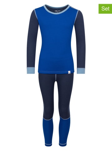 Trollkids 2-delige functionele ondergoedset "Merino II" blauw