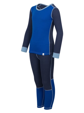 Trollkids 2-delige functionele ondergoedset "Merino II" blauw