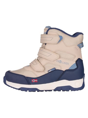 Trollkids Winterboots "Lofoten" beige/blauw