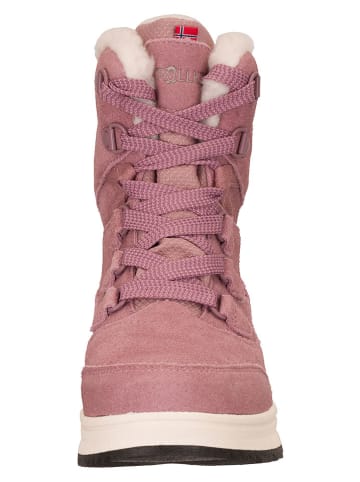 Trollkids Leder-Winterstiefel "Lillehammer" in Rosa