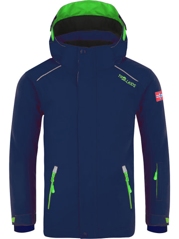 Trollkids Ski-/ Snowboardjacke "Holmenkollen Pro" in Dunkelblau/ Grün