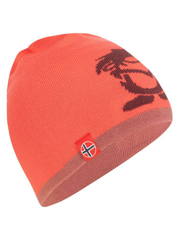 Trollkids Dwustronna czapka beanie "Troll" w kolorze pomarańczowym