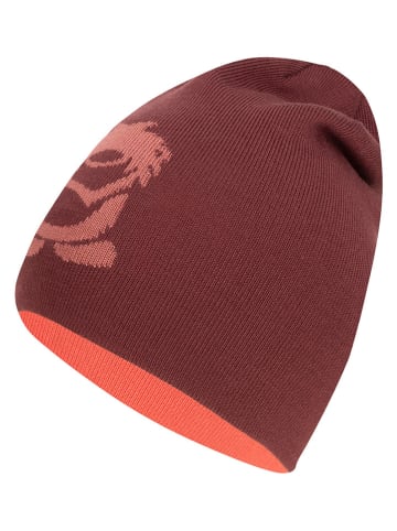 Trollkids Dwustronna czapka beanie "Troll" w kolorze czerwono-pomarańczowym