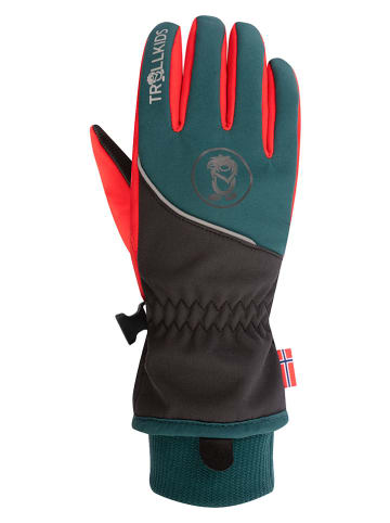 Trollkids Funktions-Fingerhandschuhe "Trolltunga" in Grün/ Schwarz
