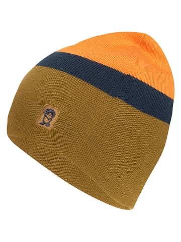 Trollkids Beanie "Nordland" in Khaki/ Orange