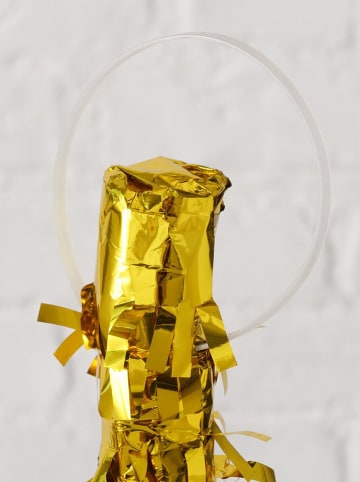 Boltze Dekoanhänger "Pinata Prosecco" in Rosa/ Gold - (H)45 cm