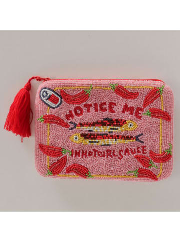 Boltze Kosmetyczka "Notice Me" w kolorze jasnoróżowo-czerwonym - 18 x 13 cm