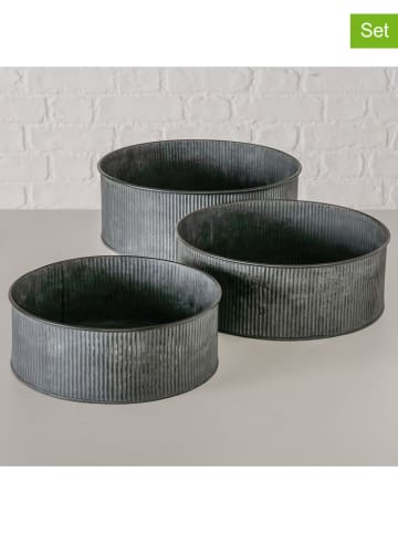 Boltze 3er-Set: Übertöpfe "Bionda" in Grau