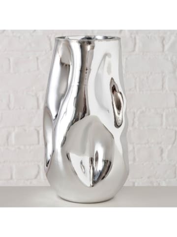 Boltze Vase ''Lojin'' in Silber - (H)27,3 x Ø 15,5 cm
