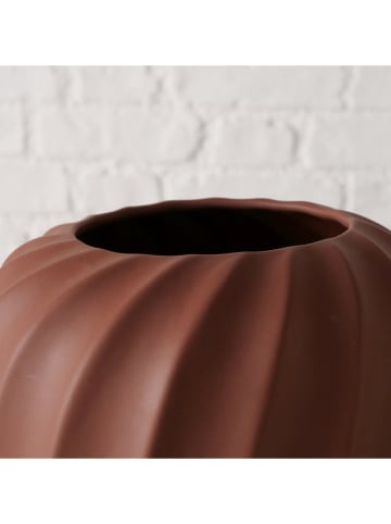 Boltze Vase ''Windy'' in Braun - (H)19 x Ø 17,5 cm