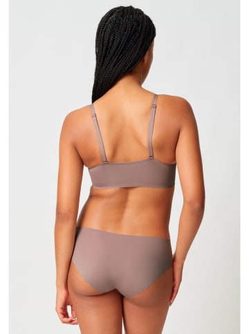 Skiny Top w kolorze szarobrązowym