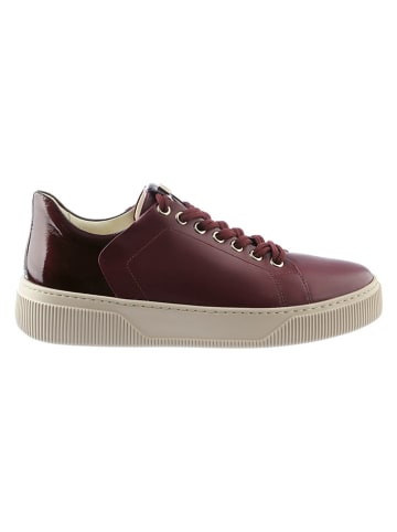 Högl Skórzane sneakersy "Isy" w kolorze bordowym