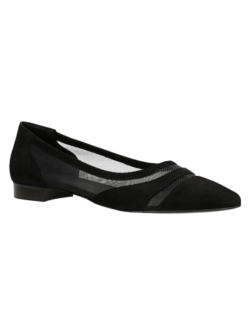 Wojas Leder-Ballerinas in Schwarz
