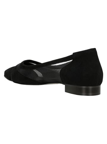 Wojas Leder-Ballerinas in Schwarz