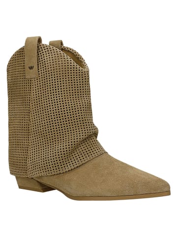 Wojas Leder-Boots in Beige