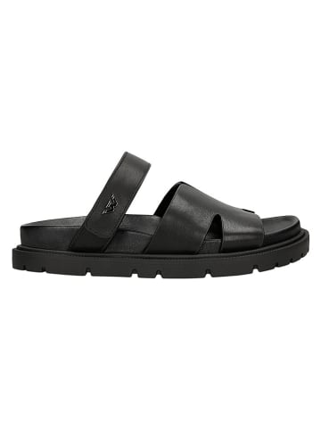 Wojas Leren slippers zwart