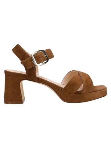 Wojas Leren haksandalen lichtbruin