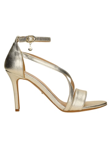 Wojas Leren haksandalen goudkleurig