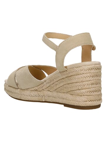 Wojas Leren sleehaksandalen beige