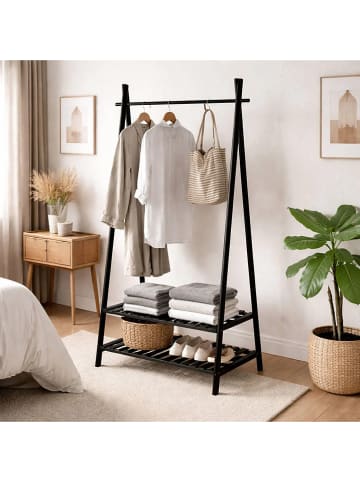 Joybos Garederobe in Schwarz - (B)94 x (H)179 x (T)45 cm