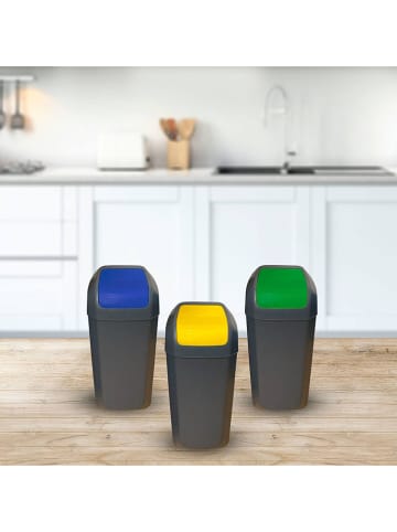 Joybos Recycling-Mülleimer ''Cubo'' in Schwarz/ Gelb - 15 l