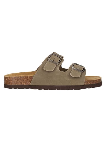 NOU Leder-Pantoletten "Cosimo" in Taupe