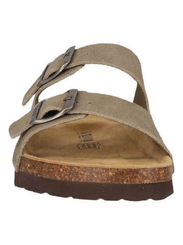NOU Leder-Pantoletten "Cosimo" in Taupe
