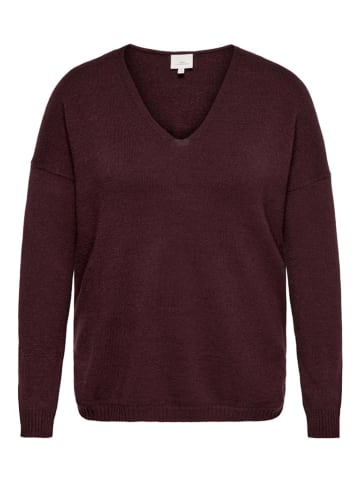 ONLY Carmakoma Pullover in Bordeaux