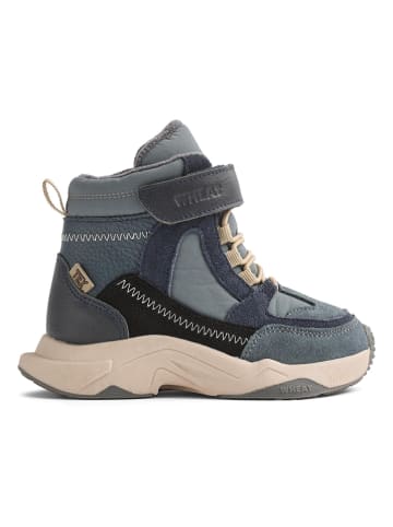 Wheat Leder-Boots in Blaugrau