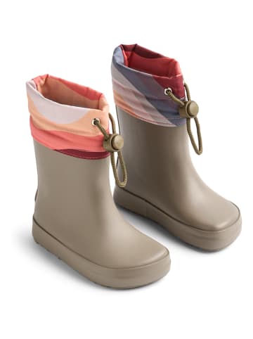 Wheat Kalosze barefoot w kolorze szarobrązowym