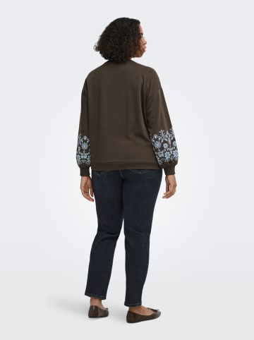ONLY Carmakoma Sweatshirt in Braun