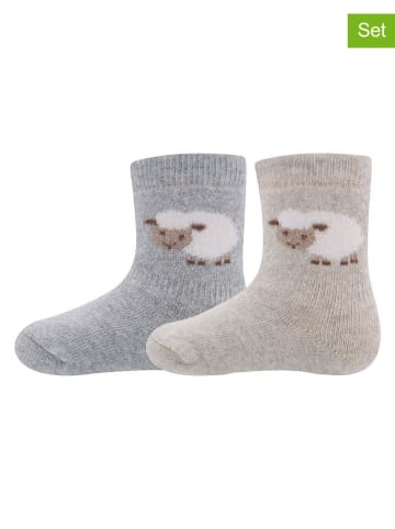 ewers 2er-Set: Socken in Beige/ Grau