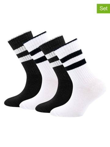ewers 4er-Set: Socken in Weiß/Schwarz