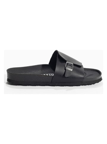 Sunbay Leren slippers "Hopper" zwart