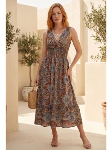 SOULSHAE Kleid in Bunt/ Hellbraun