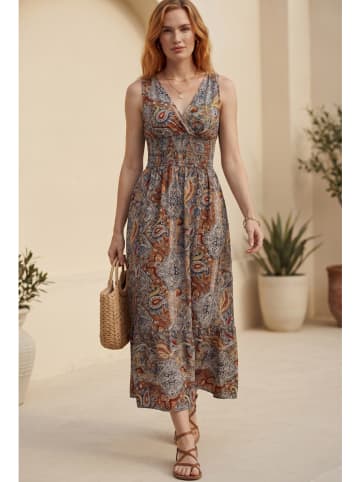 SOULSHAE Kleid in Bunt/ Hellbraun