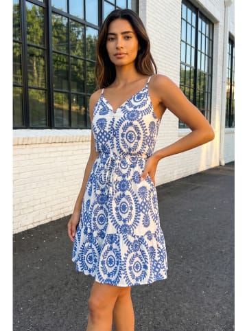SOULSHAE Kleid in Weiß/ Blau