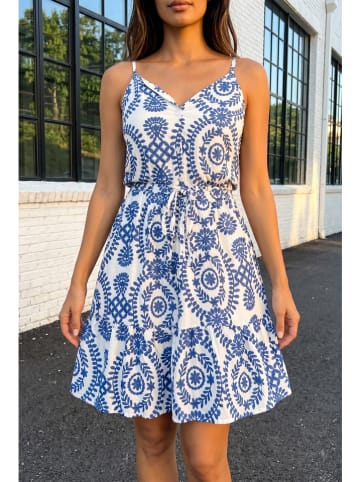 SOULSHAE Kleid in Weiß/ Blau