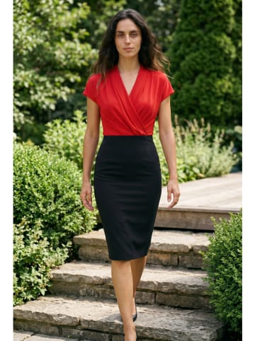 SOULSHAE Kleid in Rot/ Schwarz