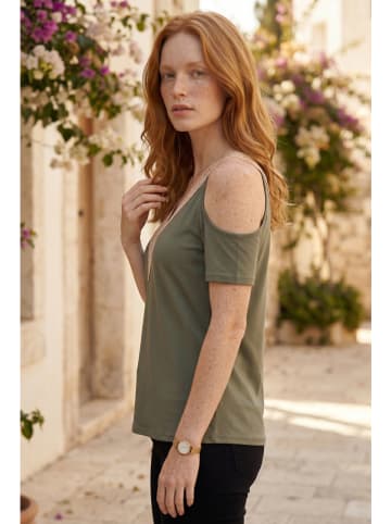 SOULSHAE Bluzka w kolorze khaki