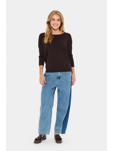 SAINT TROPEZ Pullover in Dunkelbraun