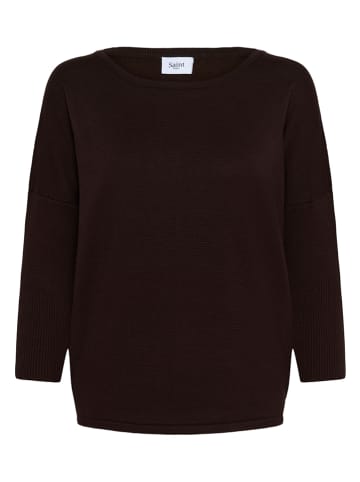 SAINT TROPEZ Pullover in Dunkelbraun