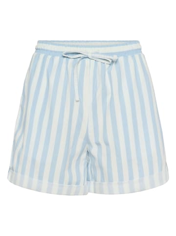 SAINT TROPEZ Shorts in Hellblau/ Weiß